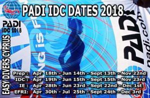 Padi IDC Dates in Cyprus